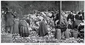 Collectors: Sorting a dust-heap at a County Council depot 1900