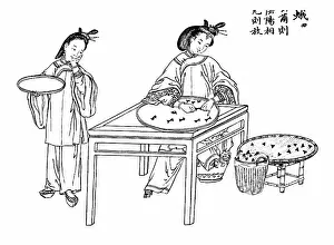Cultivating: Sorting Silkworm Cocoons, Silk Making in China