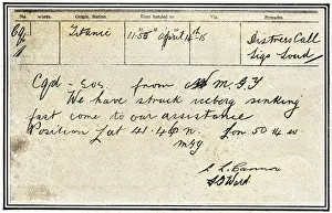 SOS message from Titanic