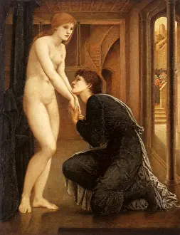 Kneels: The Soul Achieves its Target, by Burne-Jones