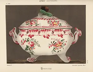 Ancienne: Soup dish or soupiere with lid from Aprey