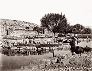 Baalbek: Source of the Barada River at Baalbek, Baalbec, Lebanon