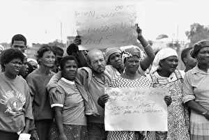 Multiracial: South Africa, Eastern Cape, 1992. Mixed race demonstration