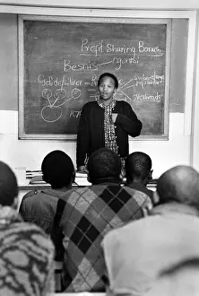 Rustenburg: South Africa, Rustenburg, 1993. Mrs Warie Wezi teaches