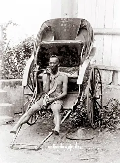 Rickshaw: South East Asia - rickshaw puller Singapore
