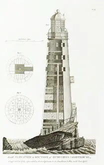 Rudyerd: South elevation and section of Rudyerd's Lighthouse