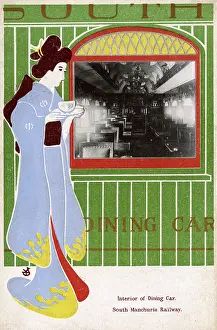 Dairen: South Manchurian Railway - Interior of the Dining Car