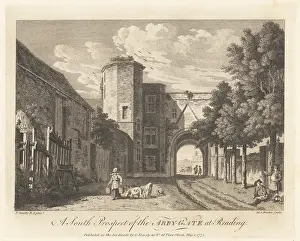 12th Century: South view of the Abbey Gateway, Reading Abbey