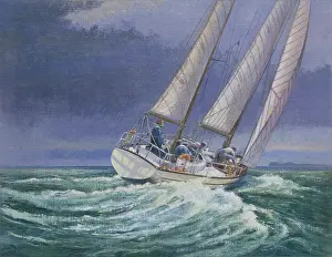 Choppy: South Westerly ' yacht with three sails