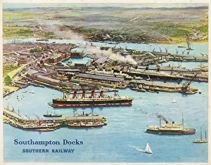 Cunarder: Southampton Harbour