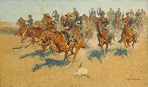 Officiers: ON THE SOUTHERN PLAINS, by Frederic Remington, 1907