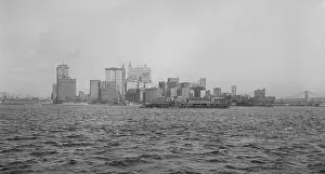 No One: Southern tip of Manhattan Island seen from an approaching