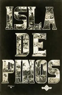 Pines: Souvenir postcard, Isla de Pinos, Cuba
