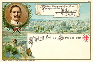Inset: Souvenir postcard - Jerusalem - Kaiser Wilhelm II