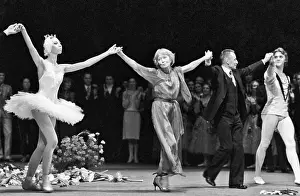 Acknowledge: Soviet ballet dancer Galina Ulanova on stage at