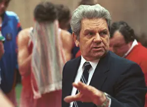 Basketball: Soviet basketball coach V. Garastas, 1990
