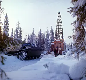 Geologists: Soviet bauxite exploration mine, 1976