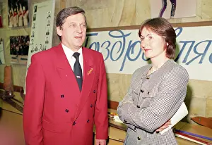 Biathlon: Soviet biathlete Alexander Tikhonov and Russian