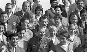 Honorary: Soviet cosmonaut Gherman Titov with Soviet Olympic