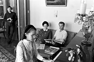 Lena: Soviet cosmonaut Vladimir Shatalov at home with