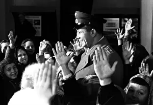 Soviet cosmonaut Yuri Gagarin, 1966