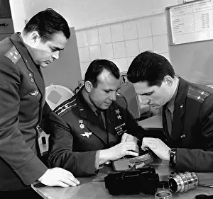 Nikolaev: Soviet cosmonauts. L-R: Andriyan Nikolaev, Andriyan