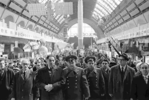 Gorbatko: Soviet cosmonauts in pavilion Space at VDNKH of Soviet Union