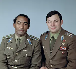 Crewmembers: Soviet-Cuban Soyuz-38 space crew, 1980
