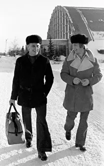 Engaged: Soviet ice hockey players Alexander Gusev and