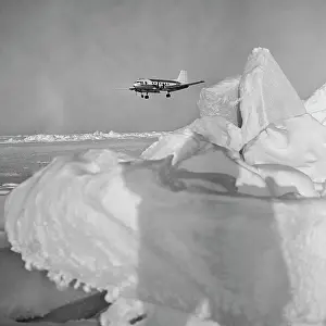 Lands: Soviet Ilyushin Il-14 aircraft