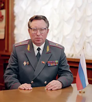 Dunaev: Soviet interior minister Andrei Dunaev, 1991