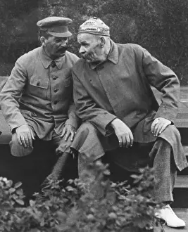 Naturalism: Soviet leader Josef Stalin (right) talking with