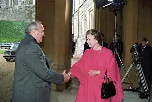 Welcomed: Soviet leader Mikhail Gorbachev and Elizabeth