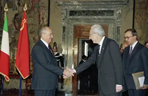 Cossiga: Soviet leader Mikhail Gorbachev visits Italy