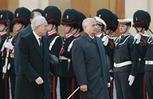 Cossiga: Soviet leader Mikhail Gorbachev visits Italy