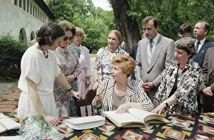 Bucharest: Soviet leader Mikhail Gorbachev and his wife visit Romania