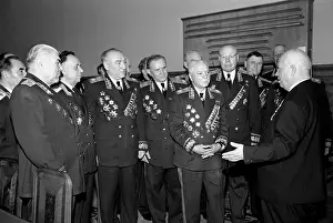 Kpss: Soviet leader N. Khrushchev meets Marshals of