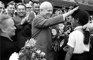 Kpss: Soviet leader N. Khrushchev visits Kazakh Soviet