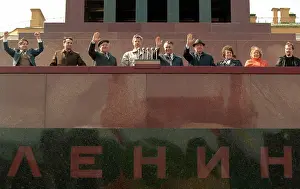 Tribune: Soviet leaders celebrate May Day, 1991
