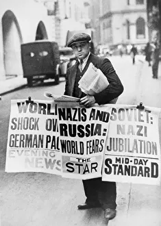 Non Aggression: Soviet-Nazi non-aggression pact headlines, 1939