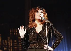 Songs: Soviet pop singer Alla Pugacheva performing, 1983
