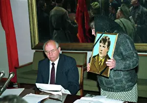 Peacetime: Soviet President Gorbachev mourns fallen soldiers
