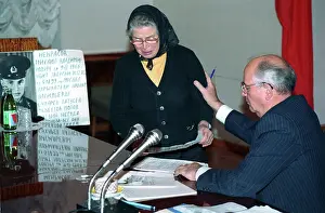 Peacetime: Soviet President Gorbachev mourns fallen soldiers