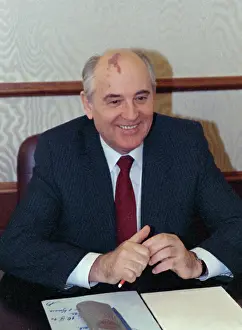 Gorbachev: Soviet President Mikhail Gorbachev, 1990