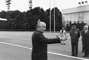 Coup: Soviet President Mikhail Gorbachev. Month before