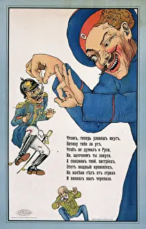 Satirising: Soviet propaganda poster