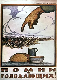Starve: Soviet Russian poster, Remember Those Who Starve!