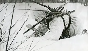 Lcgr1406: Soviet (Russian) World War 2 medic collects rifles