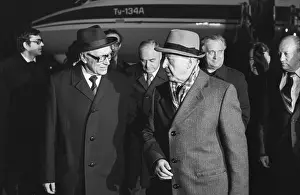 Participating: Soviet statesman V. Ponomarev visits People's