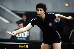 Doubles: Soviet table tennis player Narine Antonian at